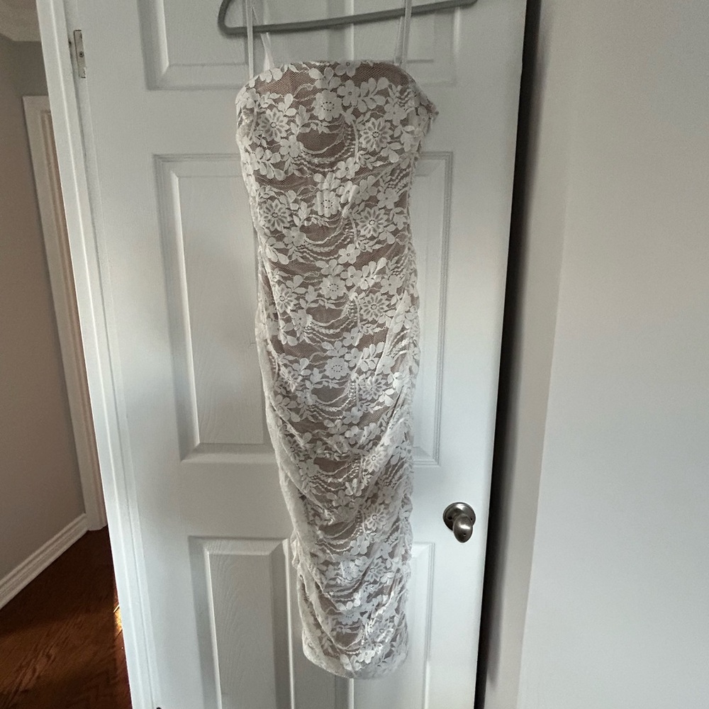 JLUXLABEL White Floral Lace Dress